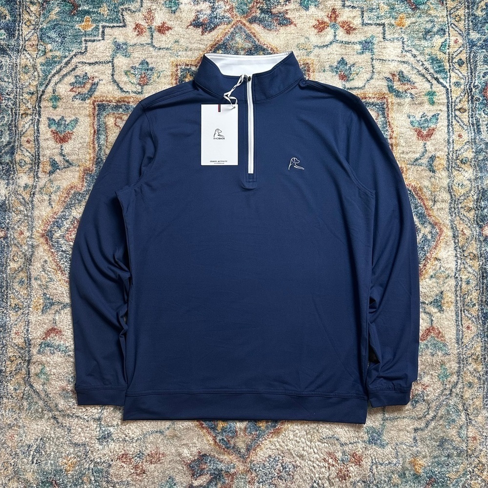 Rhoback NWT Performance Q-Zip Golf Shirt Small